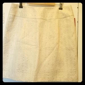 Cream and gold skirt with pockets!